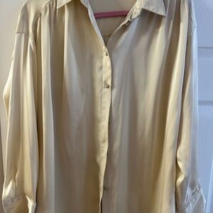 Zara Cream Satin Blouse